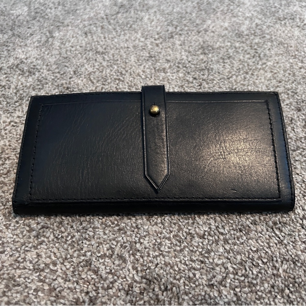 Madewell black leather wallet